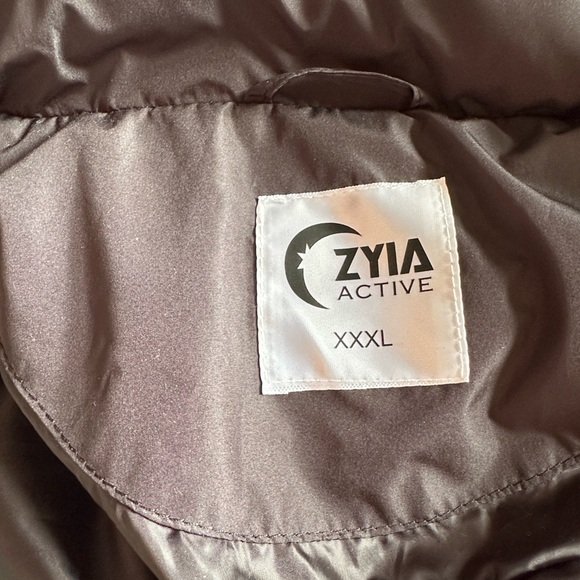 Zyia Active Black Puffer Winter Coat Jacket Parka Detachable Hood NWT XXXL - Picture 7 of 9